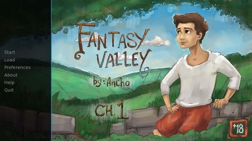 Fantasy valley cartoon